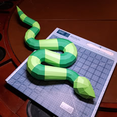 Papercraft snake man by Brandon