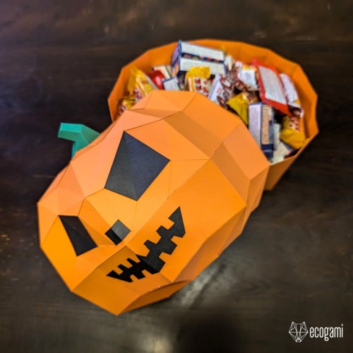 Caja de calabaza papercraft