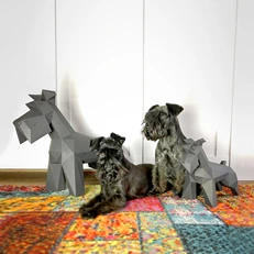 Papercraft schnauzer by Baschy Papercraft schnauzer by Baschy