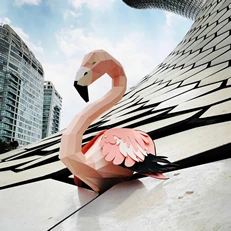 Papercraft flamingo by Spike Papercraft flamingo by Spike