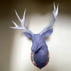 Papercraft deer trophy by Steve Papercraft deer trophy by Steve